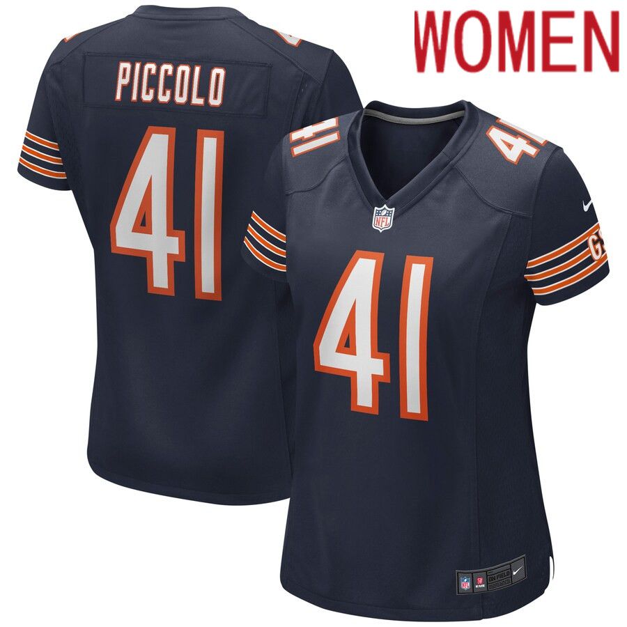 Women Chicago Bears 41 Brian Piccolo Nike Navy Game Retired Player NFL Jersey